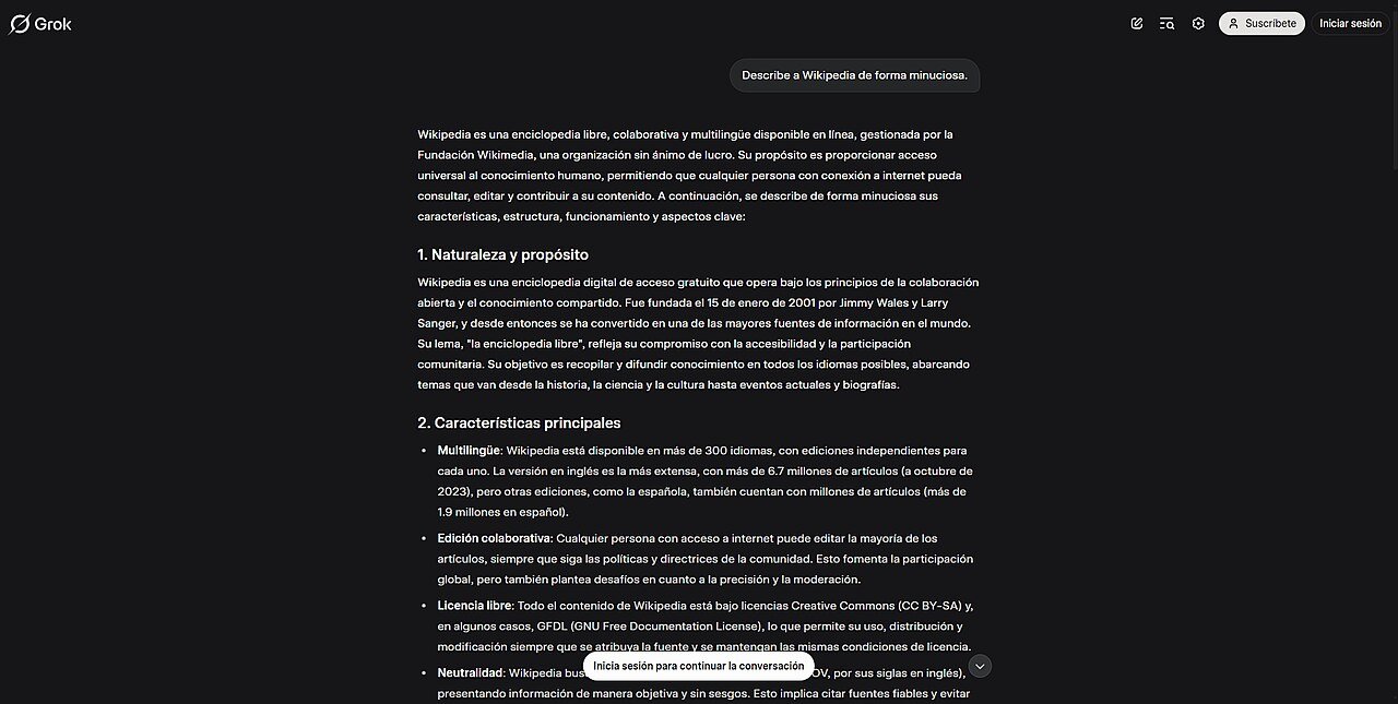 Grok chatbot describe Wikipedia.jpg