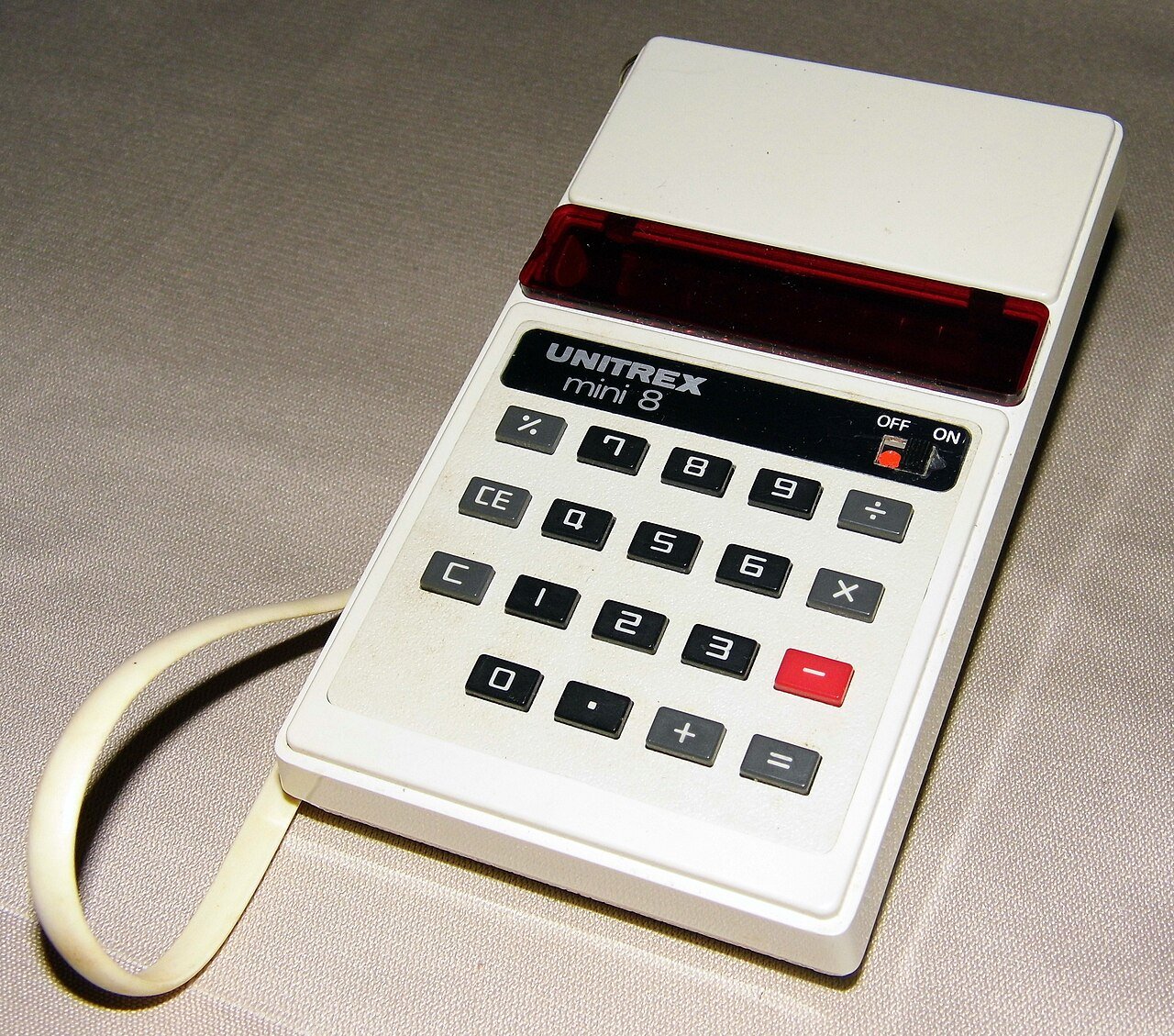 Vintage Unitrex Mini 8 LED Pocket Electronic Calculator, Made in Japan