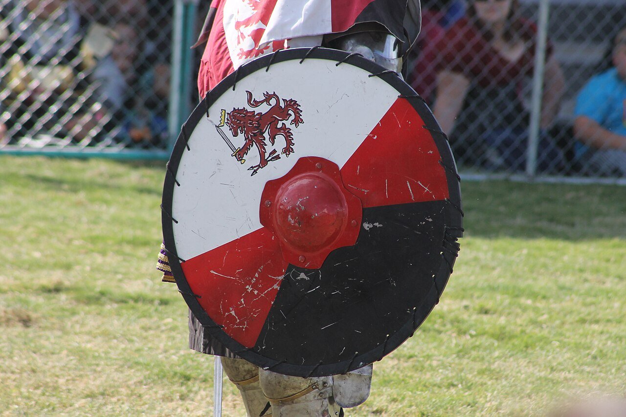 Live Action Roleplayer Holding Shield - Age of Chivalry 2018