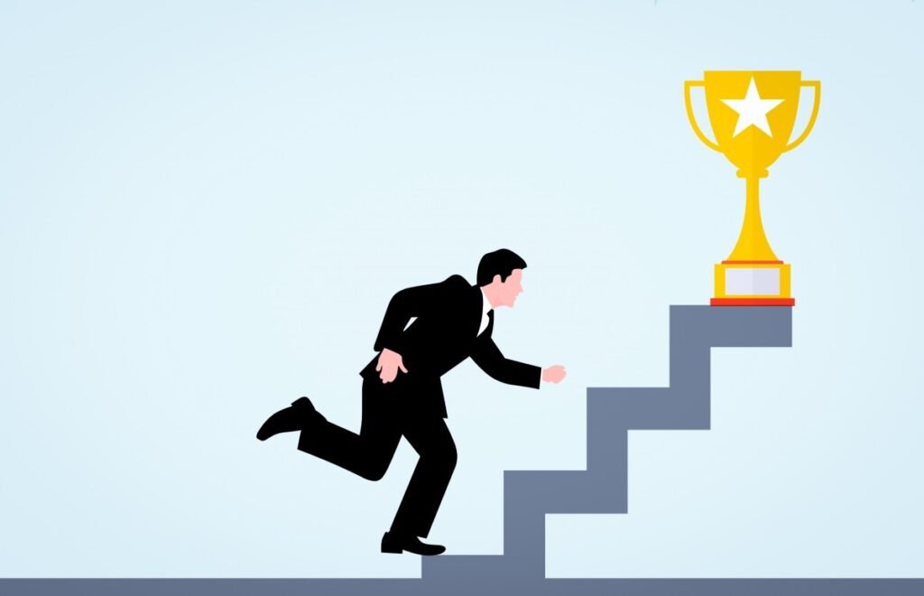 Man-chasing-trophy